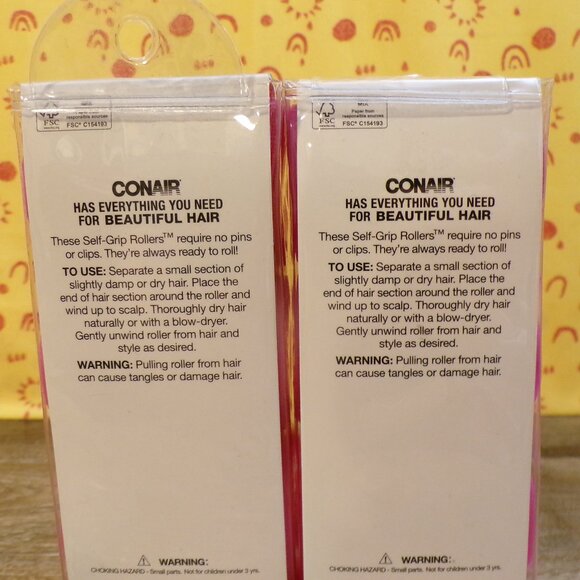 CONAIR Rollers New Smooth & Voluminous Curls 2 Packs of 4 X-Large Self-Grip - Picture 5 of 5